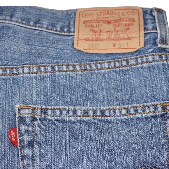 Vintage Levi’s 550 Relaxed Fit Denim Shorts Blue Jean Cutoffs 90s USA Made Style - Picture 5 of 6